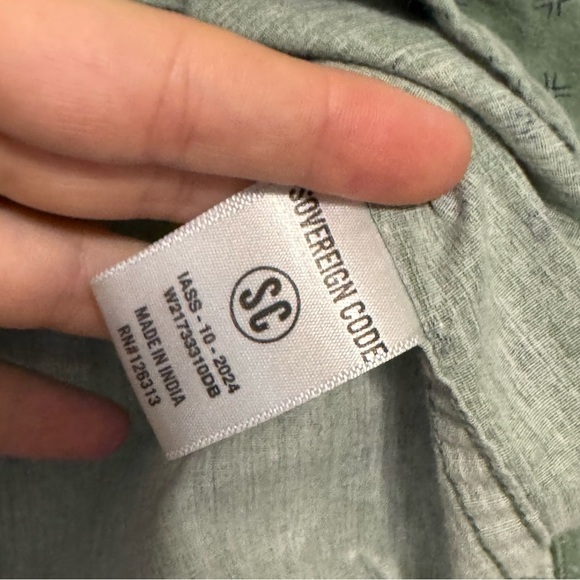 Kid's Sovereign Code Green Short Sleeve Button Down Shirt - Picture 8 of 10